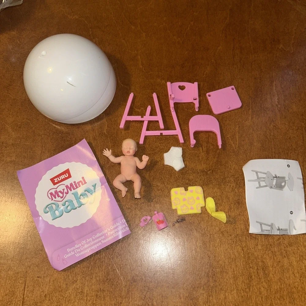 Zuru My Mini Baby Series 2 Highchair Pink + Yellow B2